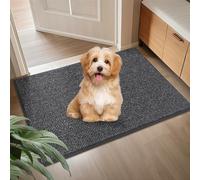 Liveinu Paillasson Attrape-Poussière, Tapis de Sol Antidérapant Lavable en Machine, imperméable, Tapis d'Entrée pour Chien, Entrée, Porte et Couloir, Gris, 80x120cm