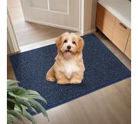 Liveinu Paillasson Attrape-Poussière, Tapis de Sol Antidérapant Lavable en Machine, imperméable, Tapis d'Entrée pour Chien, Entrée, Porte et Couloir, Bleu foncé, 80x120cm