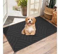 Liveinu Paillasson Attrape-Poussière, Tapis de Sol Antidérapant Lavable en Machine, imperméable, Tapis d'Entrée pour Chien, Entrée, Porte et Couloir, Noir 2, 80x120cm