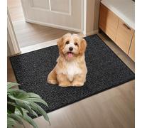 Liveinu Paillasson Attrape-Poussière, Tapis de Sol Antidérapant Lavable en Machine, imperméable, Tapis d'Entrée pour Chien, Entrée, Porte et Couloir, Noir, 80x120cm