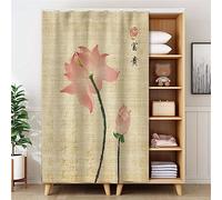 Liveinu Rideaux Courts Treillis, Rideaux sous l'évier, Rideaux Armoire pour Armoire de Cuisine, Rideau Anti-poussière pour étagères, Installation Crochet et Boucle, Kaki 12, 120x150cm