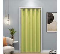 Liveinu Rideaux Occultants Isolation Thermique Rideaux à œillets Phonique Anti Bruit Rideau de Porte Interieur, pour Porte, Chambre d'enfant Anti Froid 75x240cm Jaune