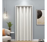 Liveinu Rideaux Occultants Isolation Thermique Rideaux à œillets Phonique Anti Bruit Rideau de Porte Interieur, pour Porte, Chambre d'enfant Anti Froid 75x150cm Blanc