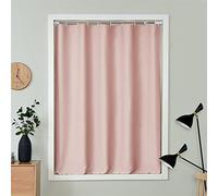 Liveinu Rideaux Rideau Occultant Rideaux Anti Froid Opaque à Oeillets Isolation Thermique Decoration pour Chambre Maison Rideau de Porte Interieur 70x120cm Rose