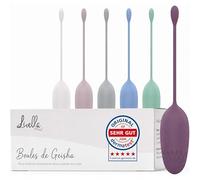 Livella | Boules de Geisha Femme Rééducation Périnéale, Set de 6 Perles de Kegel & Poids Vaginaux Progressifs (25-110g) en Silicone Doux avec Cordon, Entraînement du Périnée Post-Partum, 6 Couleurs