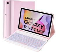 Lively Life Keyboard Case for Galaxy Tab S6 Lite 10.4 inch 2020 (SM-P610/P615), 2022 (SM-P613/P619), Italian Layout Removable Keyboard, Detachable Backlit, Keyboard and Case, Pink