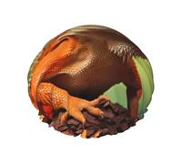 Lively lizards Bonnet de douche pour femme, imperméable, réutilisable, avec cordon élastique lavable, adapté aux cheveux longs et aux tresses, idéal pour la douche.