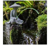 livelyfish Mini figurine de pêcheur en grès asiatique pour aquarium, décorations de jardin japonais, D