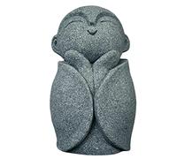 livelyfish Mini statue de moine japonais - Figurine de Bouddha Feng Shui - Statues de moine priant - Sculptures en grès pour aquarium - Décoration d'intérieur - 3