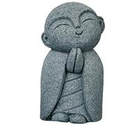 livelyfish Mini statue de moine japonais - Figurine de Bouddha Feng Shui - Statues de moine priant - Sculptures en grès pour aquarium - Décoration d'intérieur - 11