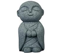 livelyfish Statue de moine priant du Bouddha japonais Jizo Bosatsu Feng Shui en grès - Figurine miniature pour aquarium - Décoration d'intérieur et de jardin - 7