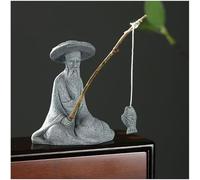 livelyfish Statue de bonsaï Asiatique Japonaise - Décoration de Jardin Zen - Décoration en grès pour Aquarium - B-2