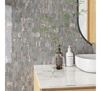 Livelynine Credence Adhesive pour Cuisine Effet Marbre 40CMx10M Lavable Credence Adhesive Salle de Bain Rose Revêtement Plan de Travail Adhésif Cuisine Papier Adhesif pour Meuble Style Marbre Hexagone