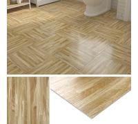Livelynine Dalle PVC Adhesive Sol Bois 30x30CM Lino Sol Adhesif pour Cuisine Carrelage Adhesif Sol Salle de Bain Parquet Adhesif Sol Effet Planche de Bois Clair Sol PVC Adhesif Chambre WC, 4 Dalles