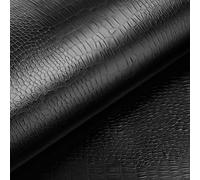 Livelynine Epais Adhesif pour Meuble Motif Cuir Noir Papiers Peints Muraux pour Chambre 40CMx5M Vinyle Adhesif Meuble Armoire Placard Penderie Tiroir Lavable Papier Peint Adhesif Mural Salon Noir Uni