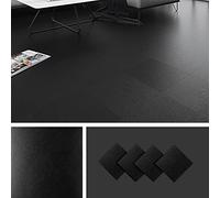 Livelynine Épais Dalle PVC Adhesive Sol Salle de Bain Lino Sol Adhesif Noir Imperméable Carrelage Adhesif Sol Cuisine 30x30cm Sol PVC Adhesif pour Chambre Salon Corridor, 4 Dalles