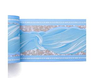 Livelynine Frise Murale Adhésive Enfant de 10CM*10M Rouleau Adhésif Décoratif Lavable Étanche Amovible Frise Papier Peint Bleu pour Chambre d'Enfant Salle de Bain Salon Bordure du Mur Porte Fenêtre
