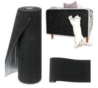 Livelynine Griffoir Chat Mural Angle Autocollant Noir 40CMx4M Griffoir Chat Canapé Adhesif Foncé Tapis Griffoirs Chaton Autocollant Mur Sol Anti Griffe Protection Canapé Chaton Noir Grattoir Canape