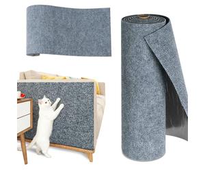 Livelynine Griffoir pour Chat Canapé Gris Clair Griffoir Chat Mural Autocollant Grattoir Chaton Mur Meuble Sol Anti Griffe Grattoir Chaton Canapé Meuble 40CMx1.2M Protection Canape Anti Griffe Gris