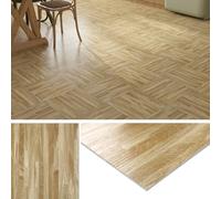 Livelynine Lino Sol Adhesif Bois Dalles Adhesives PVC Sol Interieur Imitation Lattes de Bois 30x30 32-Dalles Imperméable Parquet Adhesif Sols Chambre Carrelage Adhésif Cuisine Salle de Bain Chambre