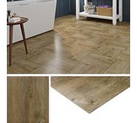 Livelynine Lino Sol Adhesif Salle de Bain Bois 30x30CM Dalle PVC Adhesive Sol Effet Bois Naturel Imperméable Carrelage Adhesif Sol Salle de Bain Cuisine Parquet Adhesif Sol Salon Toilette, 4 Dalles
