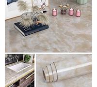 Livelynine Papier Adhésif pour Meuble Marbre en Vinyle Rouleau Adhésif Décoratif Amovible Effet Marbre Sticker Meuble Cuisine Salle de Bain pour Plan de Travail Comptoir Armoire Table de 40CM*2M