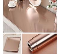 Livelynine Papier Adhesif pour Meuble Rose et Doré Effet Inox 40CMx10M Rouleau Adhesif pour Meuble enfant Fille Femmes Imperméable Credence Adhesive pour Cuisine Rose Autocollant Frigo Lave Vaisselle