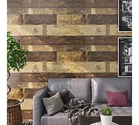 Livelynine Papier Peint Adhesif Mural Bois Salon Chambre 40CMx10M Lavable Revetement Plan de Travail Cuisine Adhesif Imitation Bois Papier Adhesif pour Meuble Bois Marron Bureau Placard Tête de Lit
