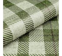 Livelynine Papier Peint Adhesif Mural Motif Vert Damier Papier Peint Autocollant Mural Chambre Salon Motif Carreaux Campagne Chic Vinyle Adhesif Meuble Cuisine Vert Armoire Placard Penderie 44.5CMx2M