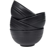 LIVELYPET Lot de 4 bols à céréales incassables, 24 oz, en plastique, passent au lave-vaisselle et au micro-ondes, bols légers réutilisables pour soupe de nouilles de riz, collation, salade, fruits