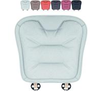 Livena Coussin de siège de voiture avec boucle sécurisée, doux, confortable et rembourré de soutien, en mousse à mémoire de forme pour voiture, chaise de bureau ou de maison (blanc, coussin de siège