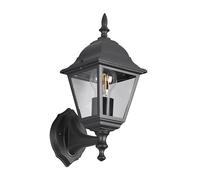 LIVENZA SOL LUMINEUX EXTÉRIEUR 4 FACES ALUMINIUM NOIR ET VERRE TRANSPARENT H. 33CM IP44