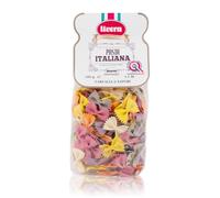 LIVERA - Farfalle 6 Couleurs pâtes de semoule de blé dur, pâtes italiennes artisanales, pack de 9 x 500g
