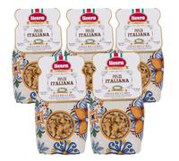 LIVERA - Gigli Ricci BIO pâtes de semoule de blé dur, Biologique, tréfilées au bronze à séchage lent, italiennes, fabrication artisanale, pack de 5 x 500gr