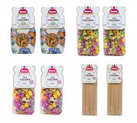 LIVERA KIT FANTASIA - assortiment mixte, pâtes italiennes, pâtes colorées, pâtes biologiques, 8 x 500 gr
