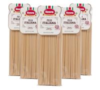 LIVERA- Pâtes fettuccine de semoule de blé dur, séchage lent, italienne, fabrication artisanale, pack de 5 x 500g.