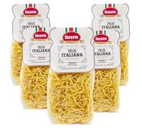 LIVERA- Tagliolini au citron, pâtes de semoule de blé dur, aromatisées, italiennes, fabrication artisanale, pack 5 x 250g.