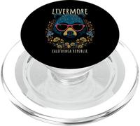 Livermore CA Fun Ours à Lunettes Motif Fleurs PopSockets PopGrip pour MagSafe