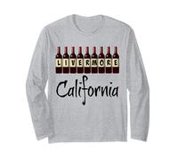 Livermore California Wine Country Bouteilles de vin Goût Amusant Manche Longue