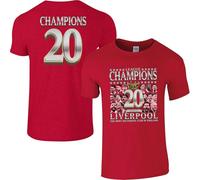 Liverpool Champions T-shirt pour adulte 20 fois 2024-2025, Rouge, M