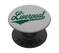 Liverpool England Varsity Script Maillot de Sport Classique PopSockets PopGrip Adhésif