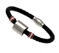 Liverpool F.C. Bracelet en Cuir avec Bague colorée.