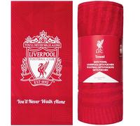 Liverpool F.C. Serviette de Bain Homme Femme Ado 100% Coton Serviettes de Plage Piscine Gym Sport Vacances Drap de Bain 137x69 cm (Rouge)