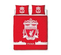 Liverpool FC Character World Parure de lit Double avec Housse de Couette réversible et taies d'oreiller Assorties Rouge