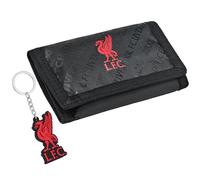 Liverpool FC Ensemble d'Accessoires, Portefeuille Trifold pour Cartes avec Poche à Monnaie - Cadeau de Football pour Garçon