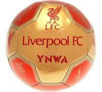 Liverpool FC - Football "YNWA" avec signatures TA11400 (1) (Rouge/Or)