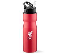 Liverpool FC Gourde Sport, Gourde 750 ml en Aluminium Bouchon Sport avec Paille, Accessoire Officiel