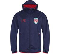 Liverpool FC officiel - Coupe-vent/Imperméable thème football - homme - bleu marine/capuche à visière - Medium