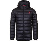 Liverpool FC officiel - Doudoune matelassée thème football - à capuche - homme - Noir - 3XL