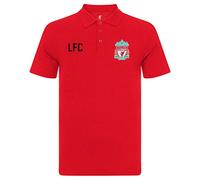 Liverpool FC Officiel - Polo de Football pour Homme - avec emblème du Club - Rouge - Medium